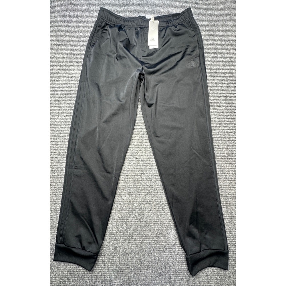 Adidas M 3S JOG TP TRI Pants Mens XL Black H46107 Regular Fit Tracksuit Bottoms